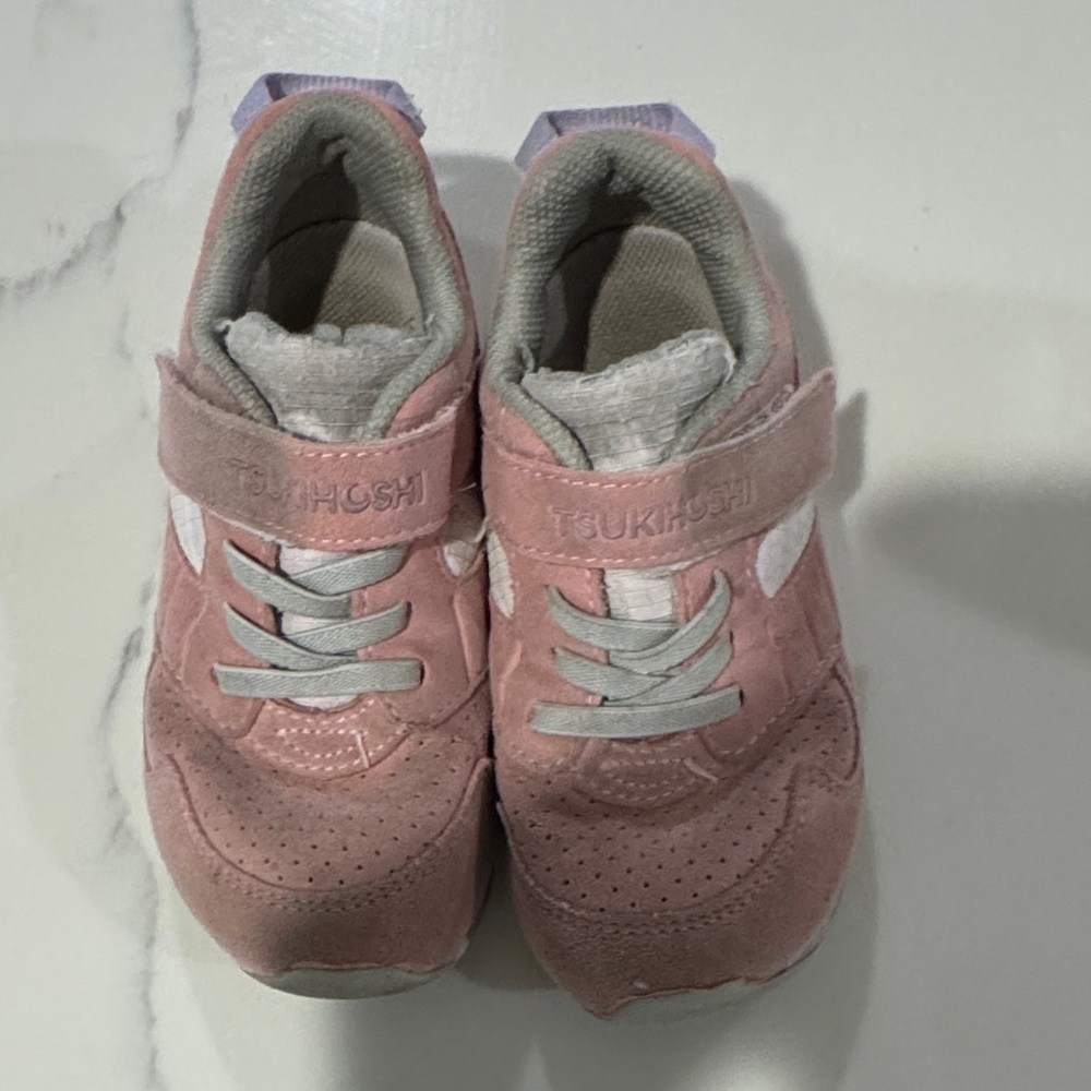 Tsukihoshi Pink and Gray Kids Sneakers